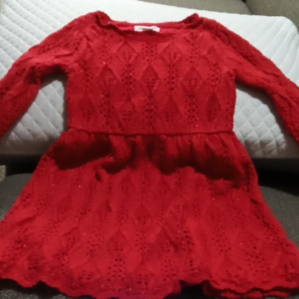 Cat & Jack Red Lace Girls Dress Size 2t